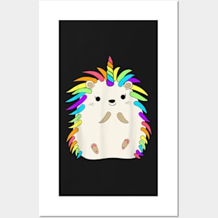 Rainbow Hedgehog Unicorn Funny Pet Animal Lover Posters and Art